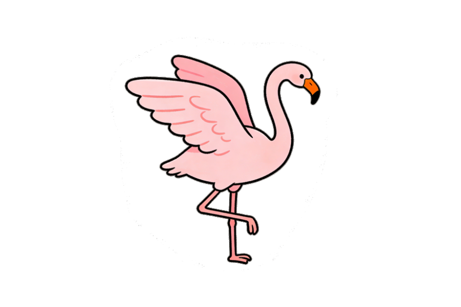 Flamingo tracing base (lower opacity)