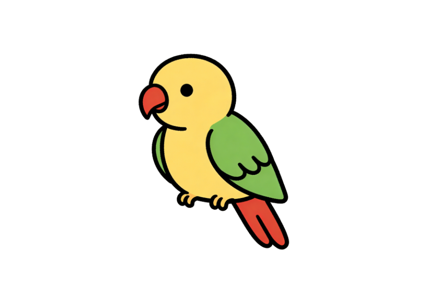 Parrot tracing base (lower opacity)