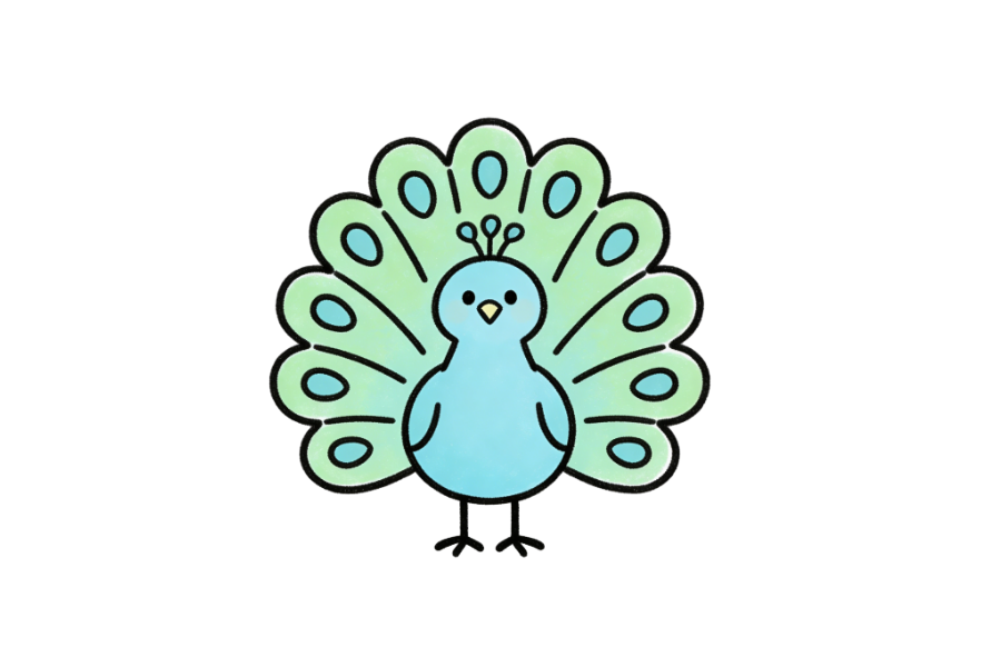 Peacock tracing base (lower opacity)