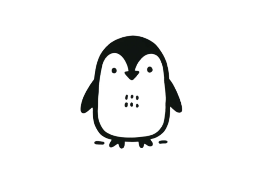 Penguin tracing base (lower opacity)