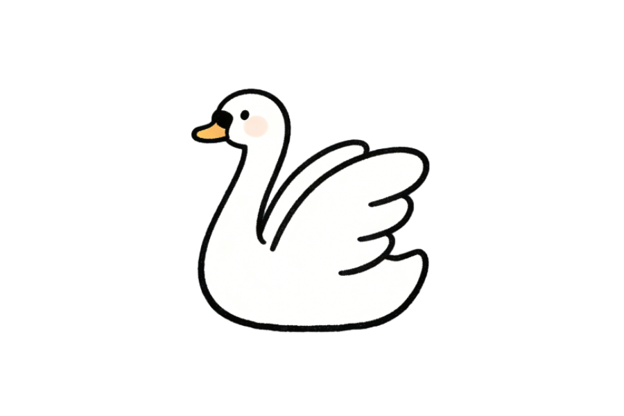 Swan tracing base (lower opacity)