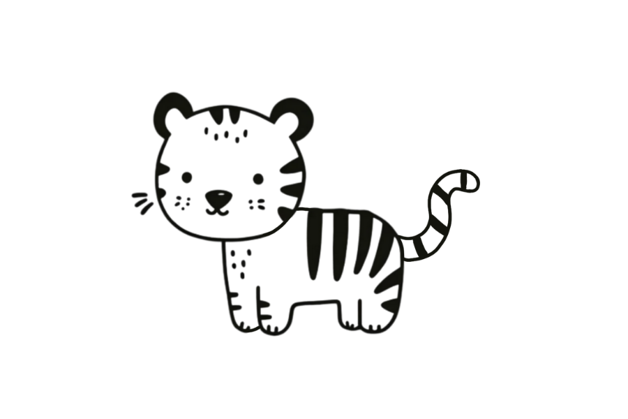 Tiger tracing base (lower opacity)