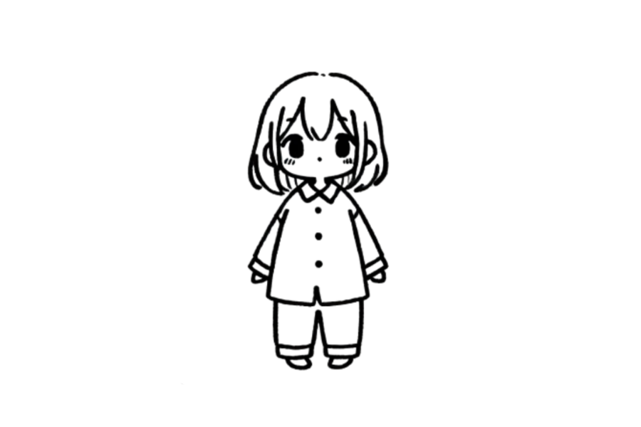 Girl In Pajamas tracing base (lower opacity)