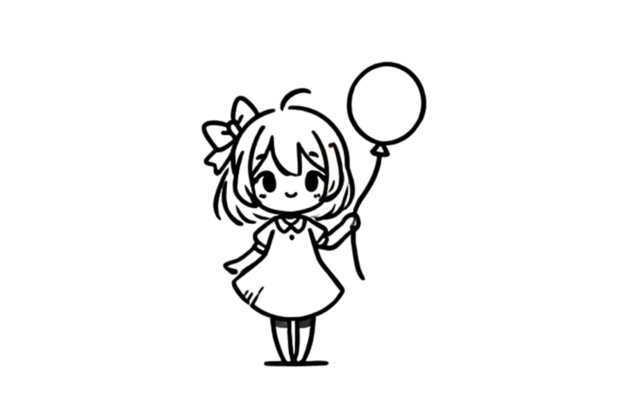 Girl With Balloon tracing base (lower opacity)