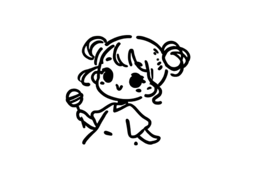 Girl With Lollipop tracing base (lower opacity)