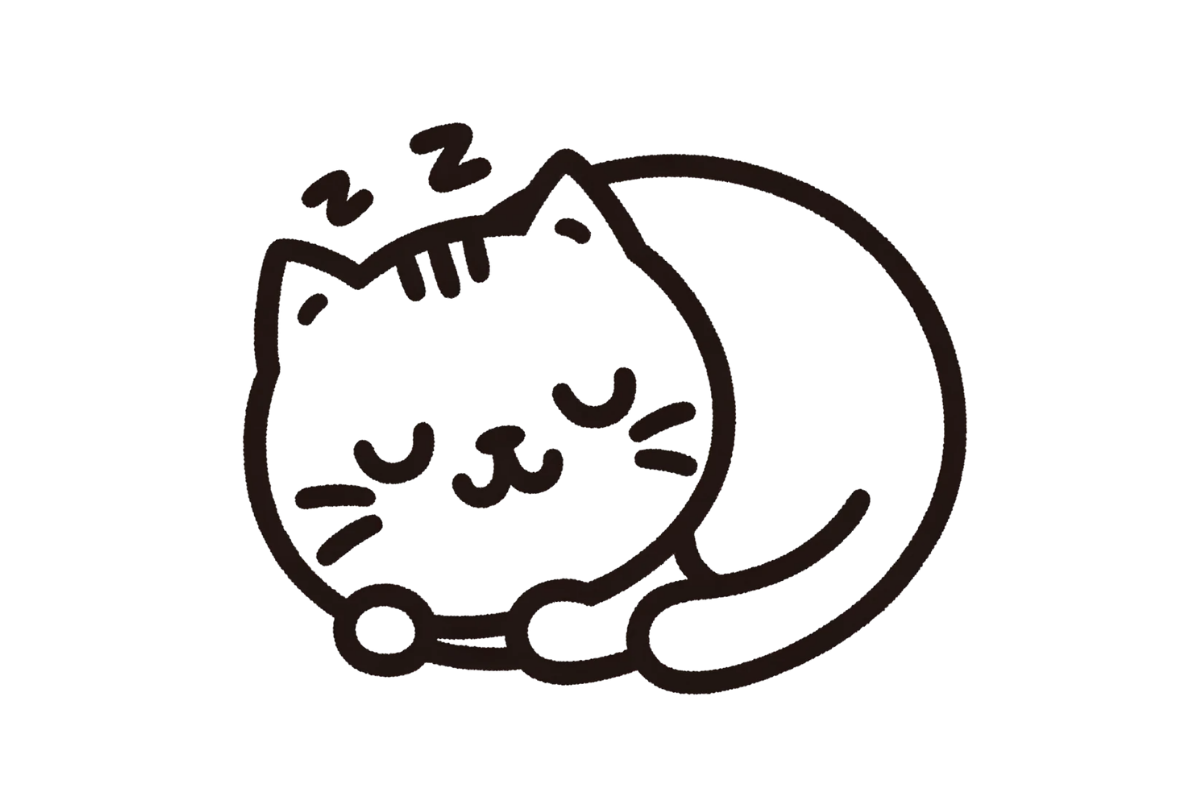 Sleeping cat tracing base (lower opacity)