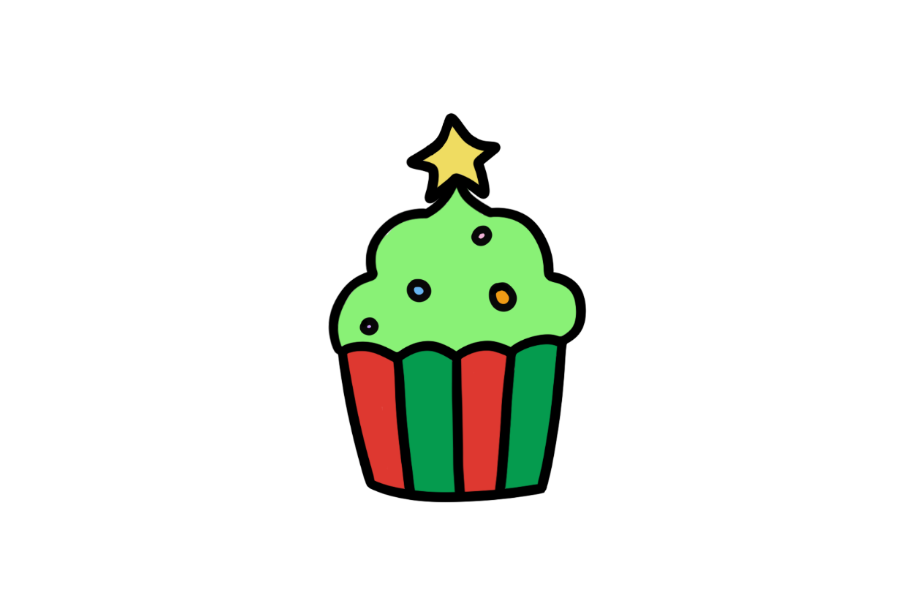 Christmas cupcake tracing base (lower opacity)