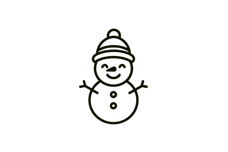 Cute snowman tracing base (lower opacity)