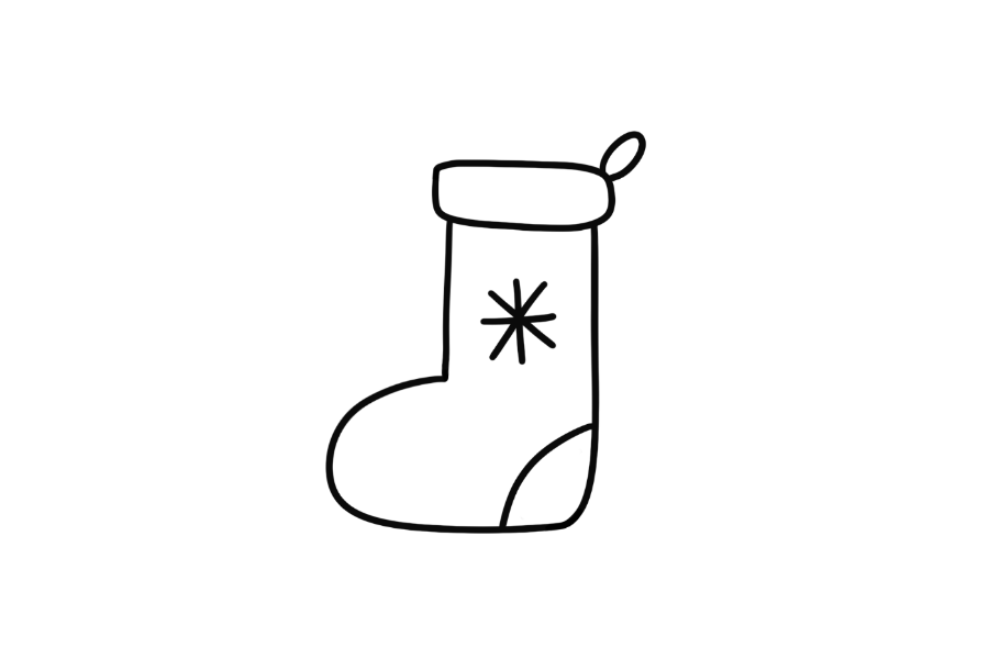Christmas stocking tracing base (lower opacity)