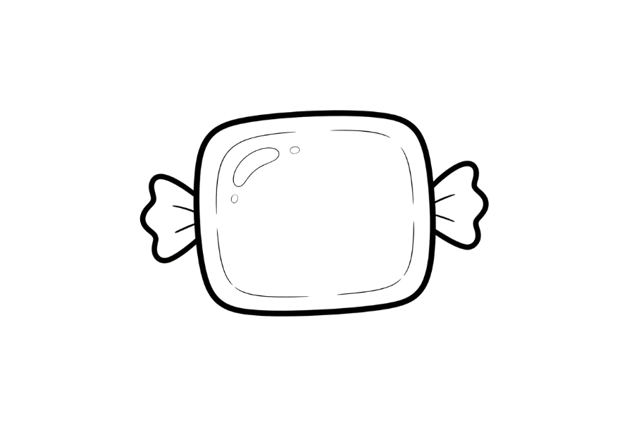 Candy coloring page outline