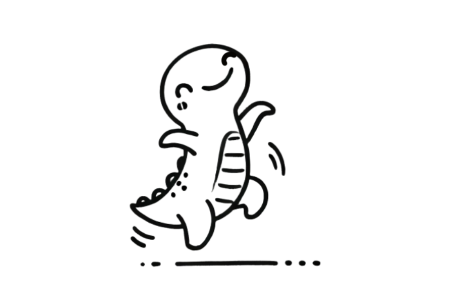 Dancing Dinosaur tracing base (lower opacity)