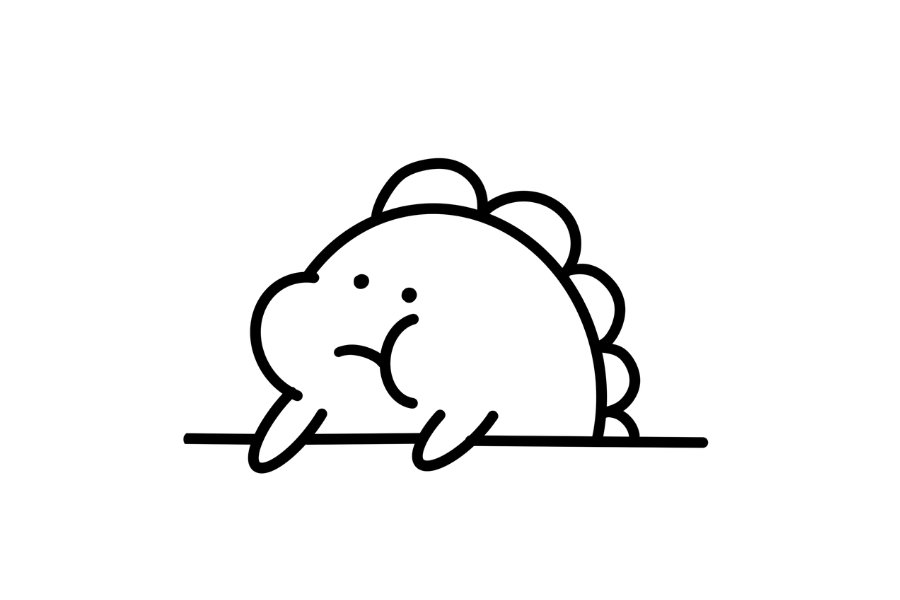 Grumpy Baby Dinosaur tracing base (lower opacity)