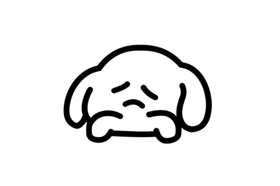 🐶 Easy Cute Sad Dog Face Drawing Template