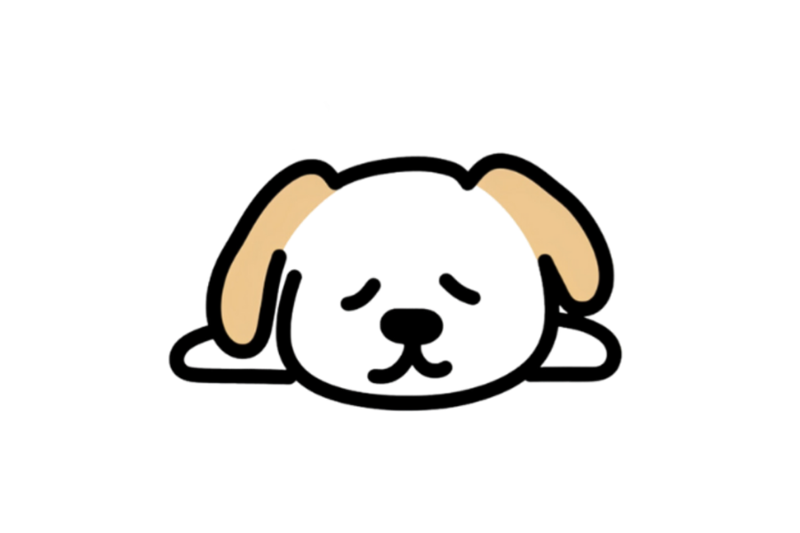 💤 Easy Cute Sleepy Dog Drawing Template