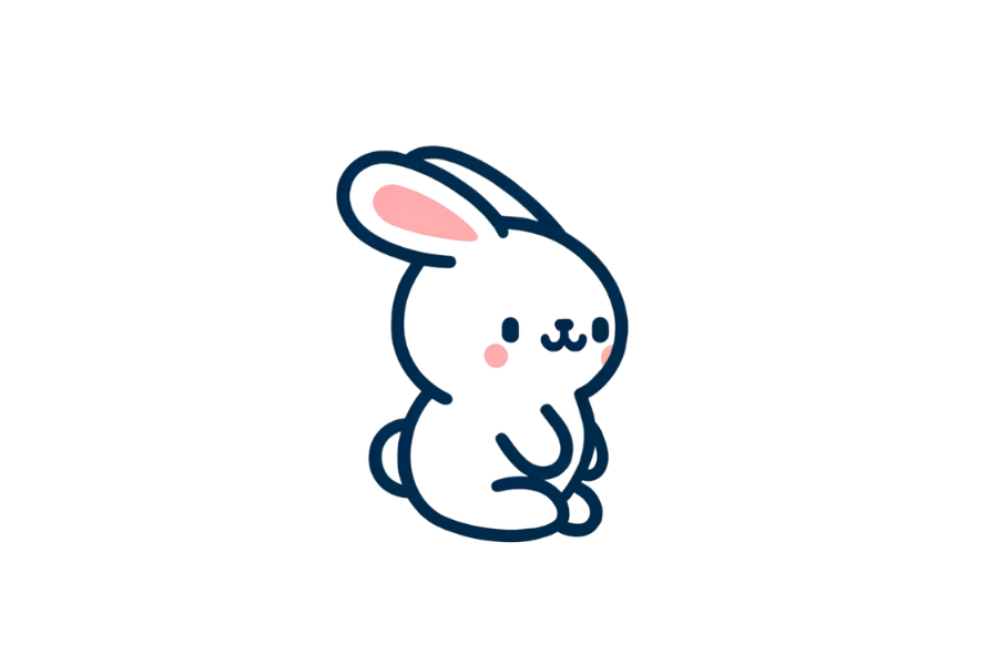 Bunny doodle tracing base (lower opacity)