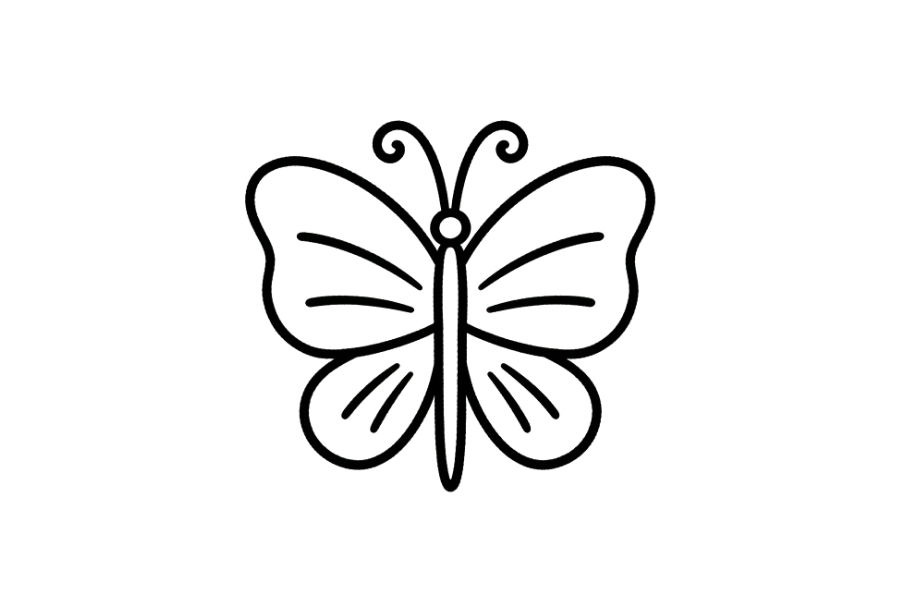 Butterfly doodle tracing base (lower opacity)