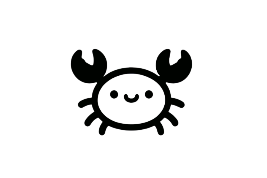 🦀 Crab Drawing Template