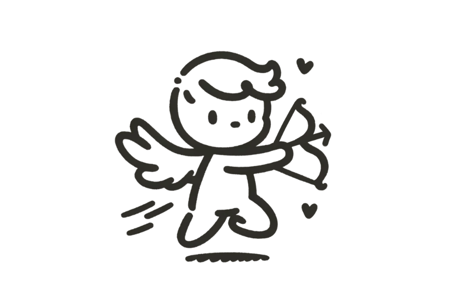 Cupid doodle tracing base (lower opacity)