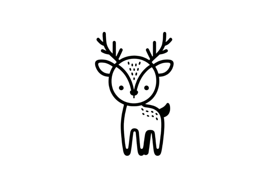 Deer doodle tracing base (lower opacity)