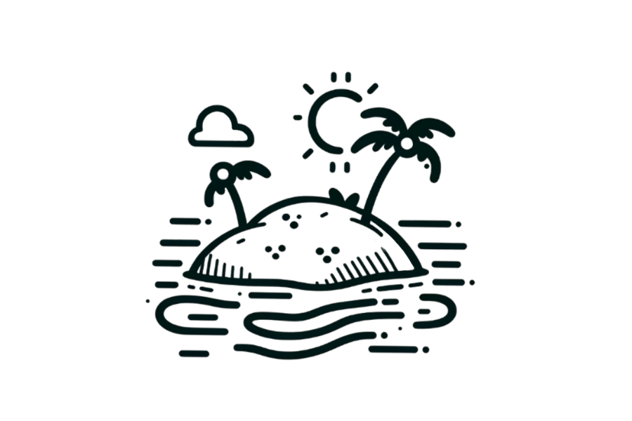 🏝️ Island Drawing Template