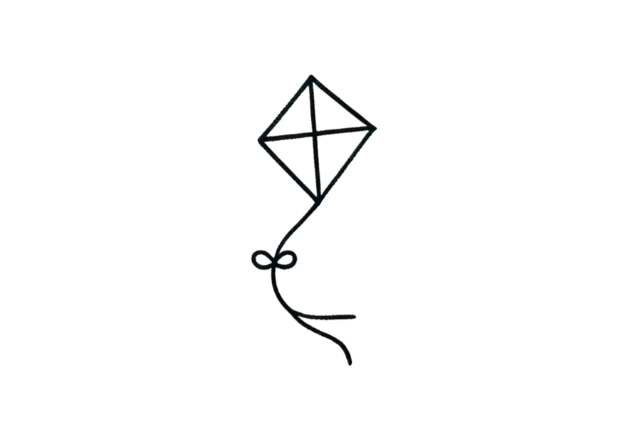 🪁 Kite Drawing Template