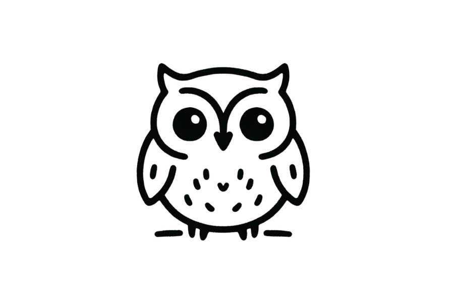 Owl doodle tracing base (lower opacity)