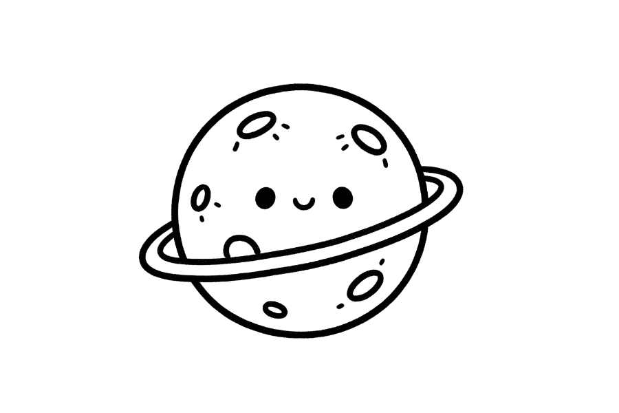🪐 Planet Drawing Template