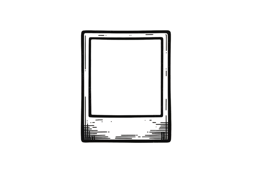 📸 Polaroid Style Photo Drawing Template