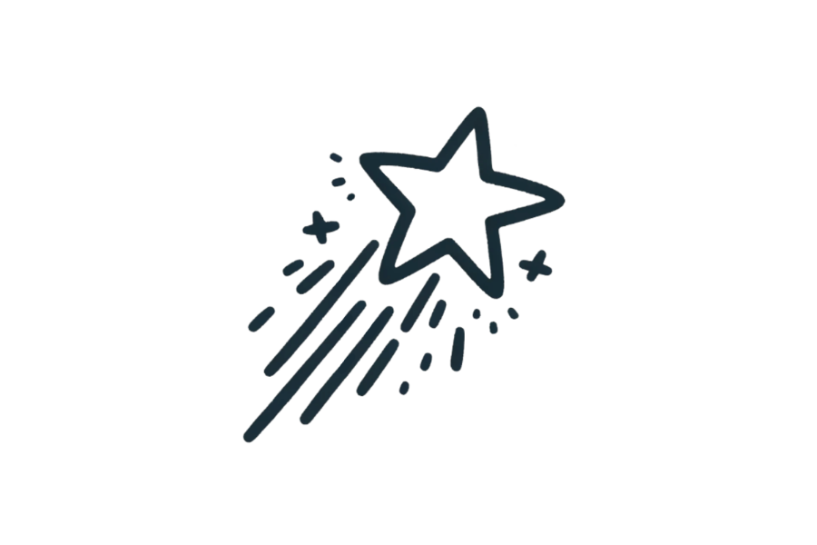 🌠 Shooting Star Drawing Template