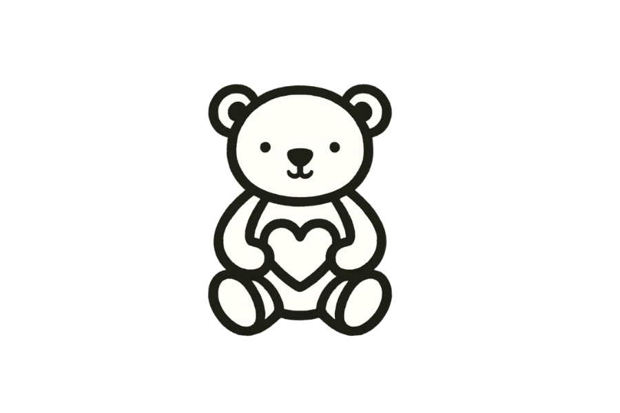 Teddy Bear doodle tracing base (lower opacity)