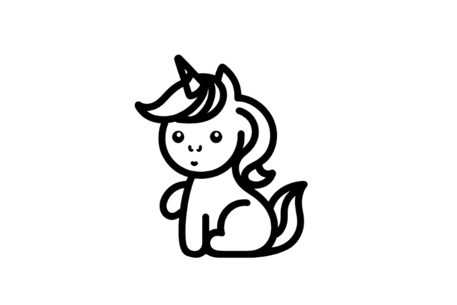 🦄 Unicorn Drawing Template