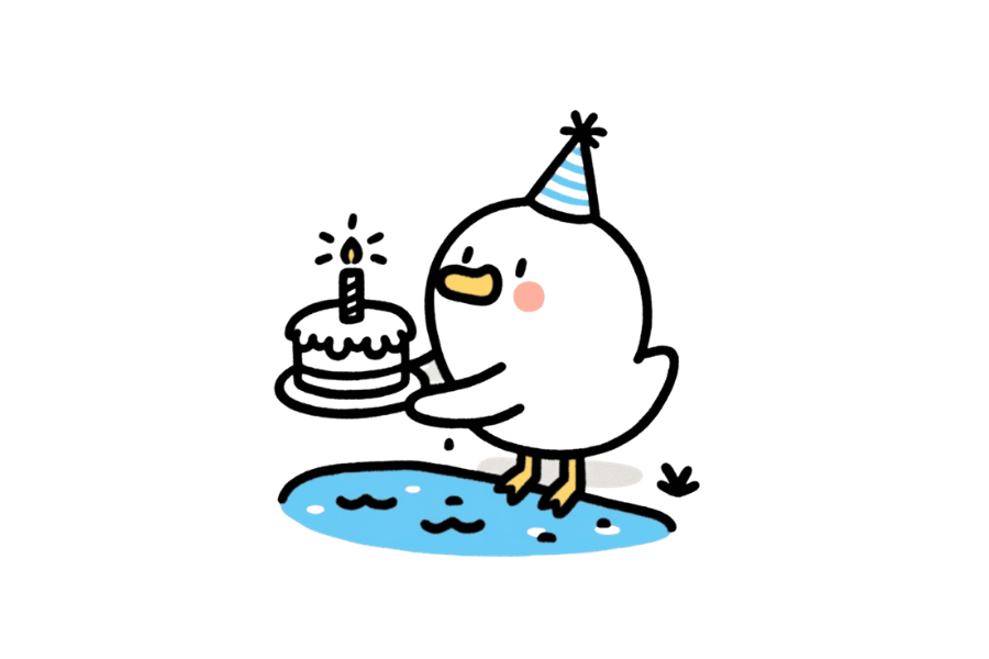 🎂 Easy Cute Duck with Birthday Cake Drawing Template