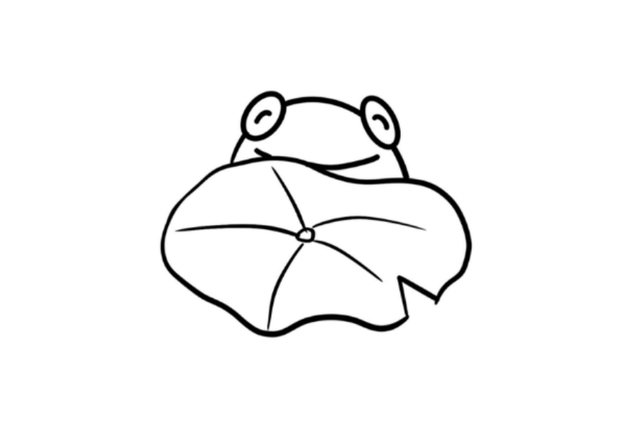 🐸 Easy Cute Peek a Boo Frog Drawing Template