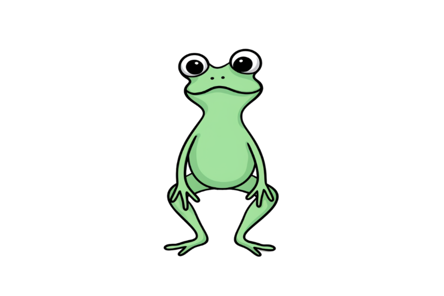 Standing Frog tracing base (lower opacity)