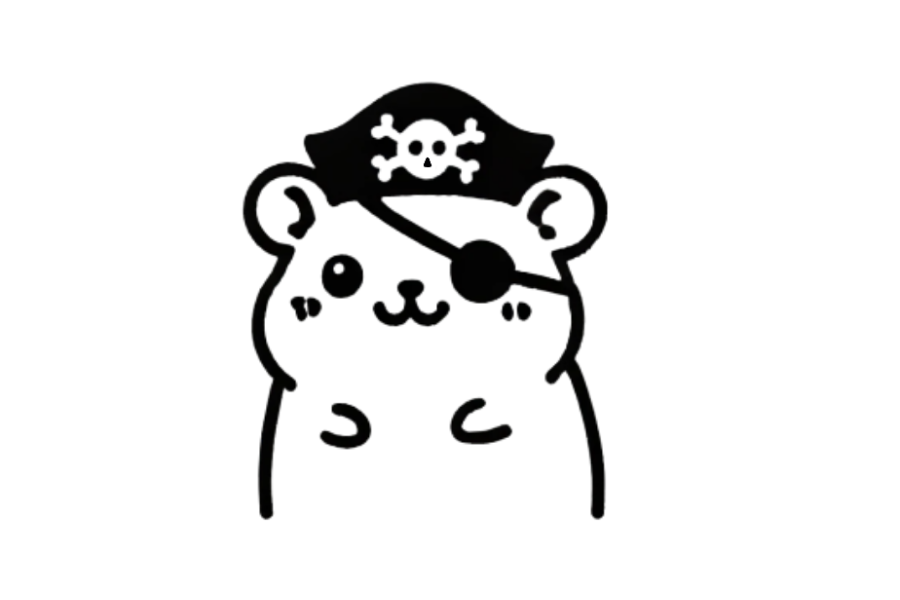 Hamster as Pirate tracing base (lower opacity)