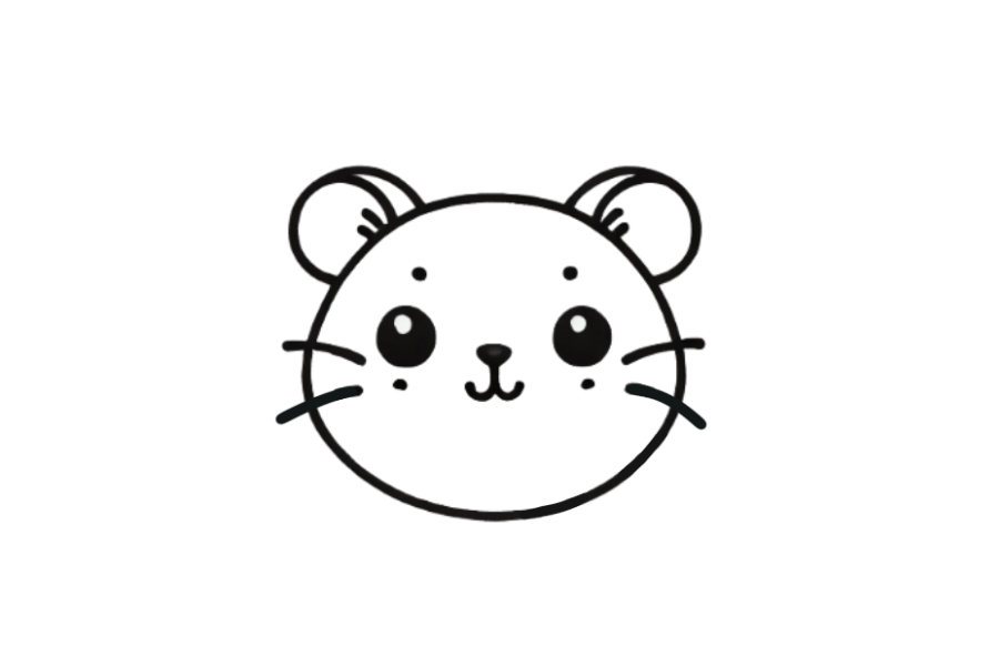 Hamster Face tracing base (lower opacity)