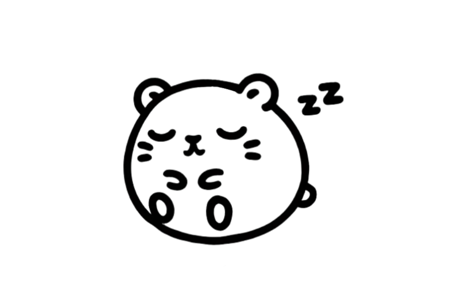 😴 Easy Cute Sleeping Hamster Drawing Template