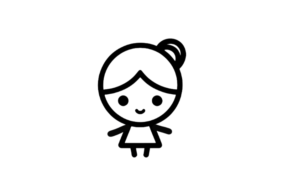 Girl tracing base (lower opacity)
