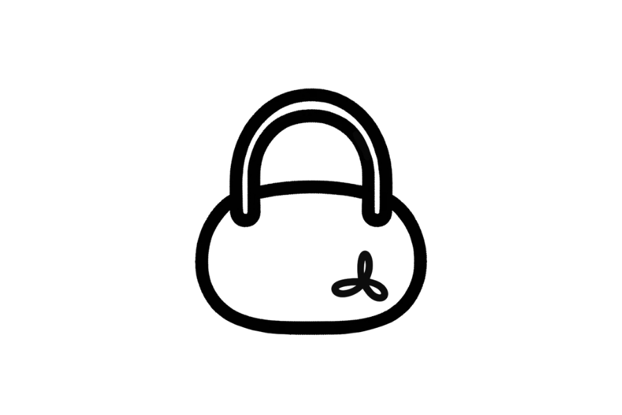 Handbag tracing base (lower opacity)