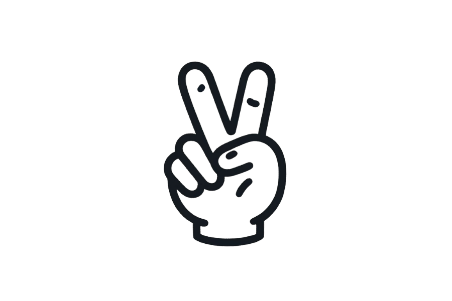 Peace Sign Hand tracing base (lower opacity)