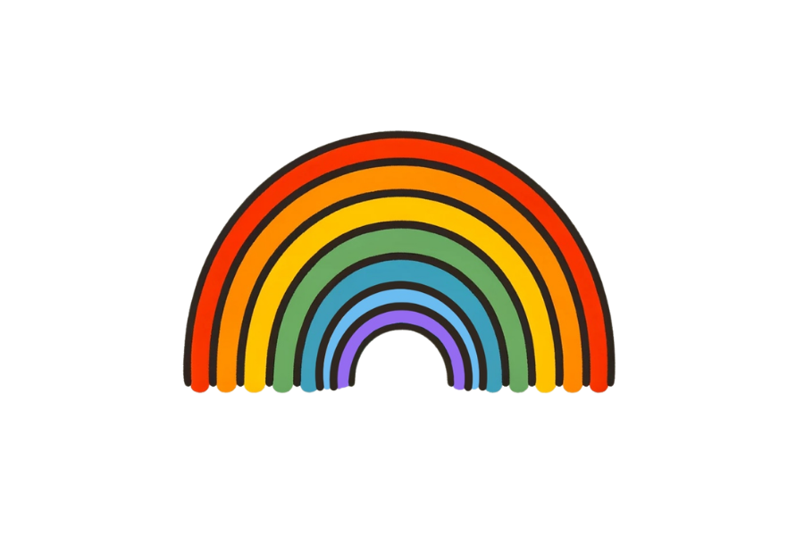 Rainbow tracing base (lower opacity)