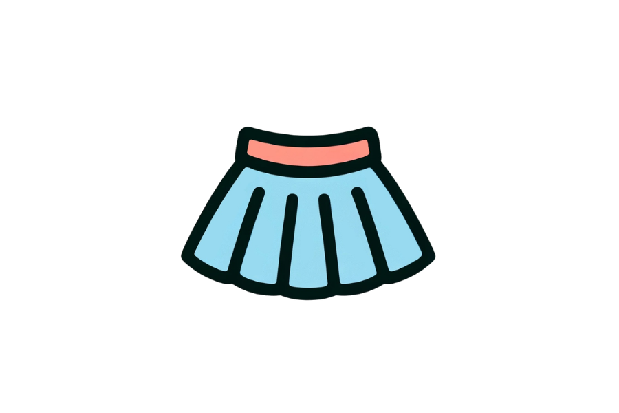 Skirt tracing base (lower opacity)
