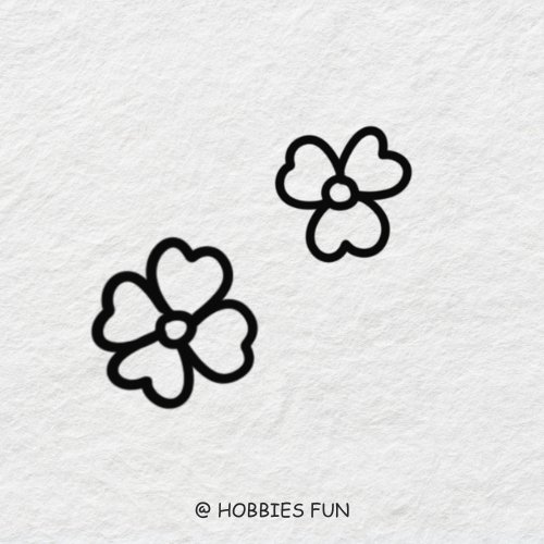 Cute flower drawing, Flower with Heart-shaped Petals