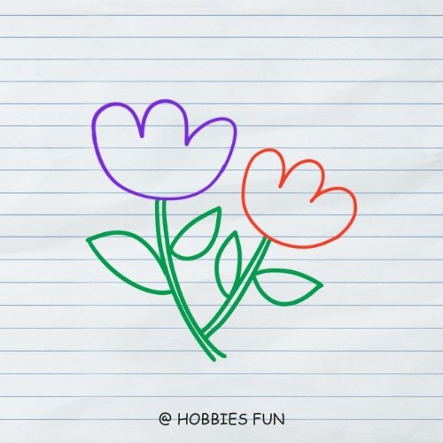 How to Draw a Flower Tutorial Video and Flower Coloring Page