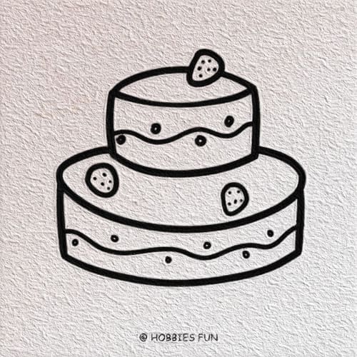 Birthday Cake Clipart Simple - Birthday Cake Drawing, HD Png Download -  kindpng