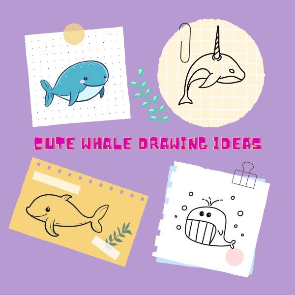 Cute Whale Drawing Ideas