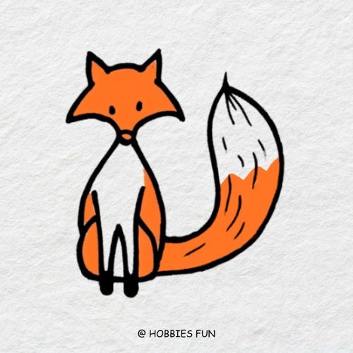 easy fox drawing