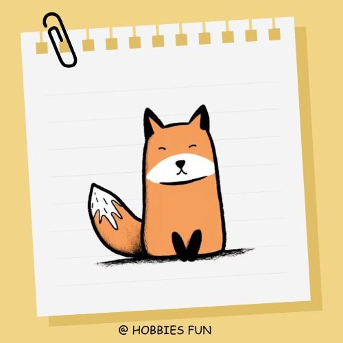 easy fox drawing