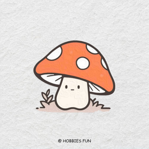 Classic Mushroom Drawing idea