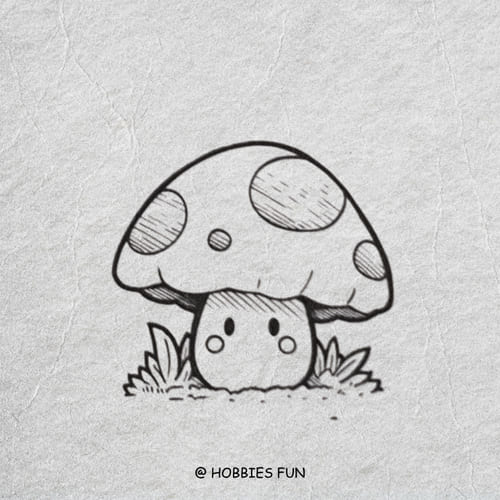 Mushroom drawing ideas of 42